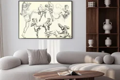 Plakat: Muay wojownicy kolekcja - rysunki ręczne