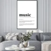 Plakat: Music definicja typografia