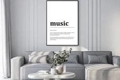 Plakat: Music definicja typografia