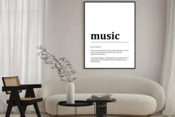 Plakat: Music definicja typografia