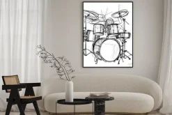 Plakat: Muzyk grający na perkusji