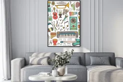 Plakat: Muzyka doodle collection