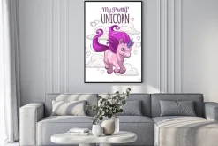 Plakat: My pretty unicorn. cute childish illustration with fantasy little