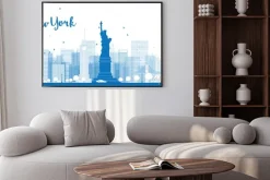 Plakat: Nakreślić panoramę nowego jorku z drapaczy chmur