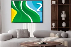 Plakat: Napis 2016 przed miasta rio de janeiro