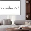 Plakat: Napis love pisane jedną linią