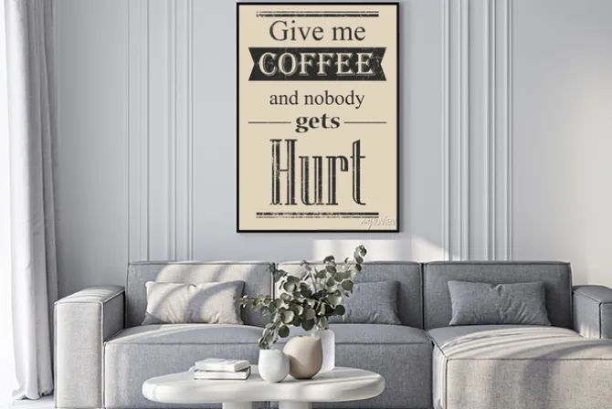 Plakat: Napis vintage o kawie