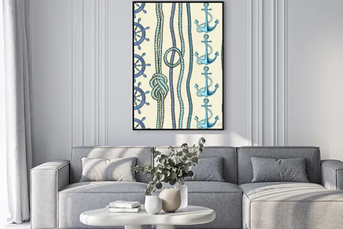 Plakat: Nawigacyjny szwu wzór