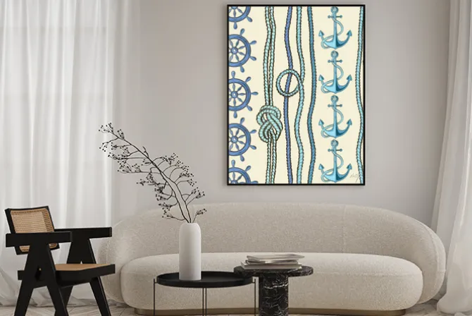 Plakat: Nawigacyjny szwu wzór