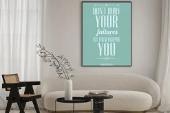 Plakat: Nie pogrzebać swoje błędy niech inspirować
