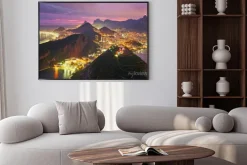 Plakat: Nocny widok z rio de janeiro, brazylia