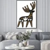 Plakat: Nordic deer. traditional scandinavian folklore animal in decorative