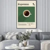 Plakat: Nowoczesna ilustracja z kawą espresso