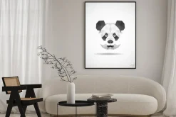 Plakat: Nowoczesne panda w stylu wielokąta