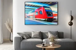 Plakat: Nowoczesne szybka kolej