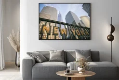 Plakat: Nowoczesne wieżowce w downtown new york city manhattan skyline