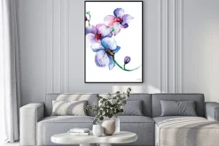 Plakat: Nowy widok storczyków akwareli wyciągnąć rękę do pocztówka samodzielnie