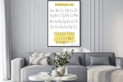Plakat: Odręczne alfabetu wektor