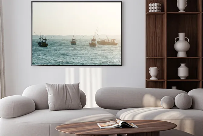 Plakat: Łodzie rybackie