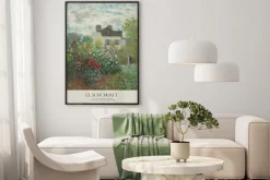 Plakat: Ogród artysty w argenteuil z daliami reprodukcja claude monet