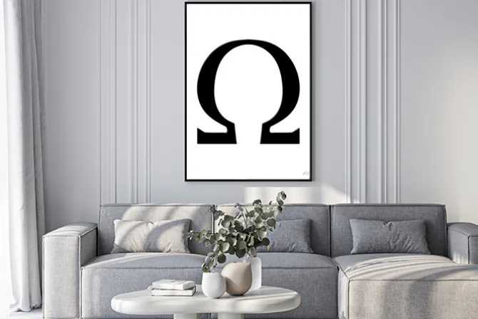 Plakat: Omega symbol