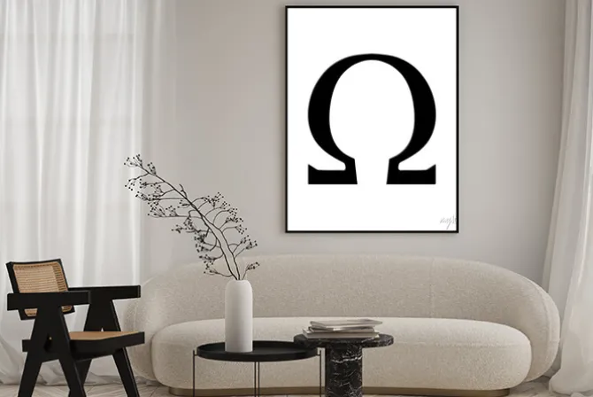 Plakat: Omega symbol