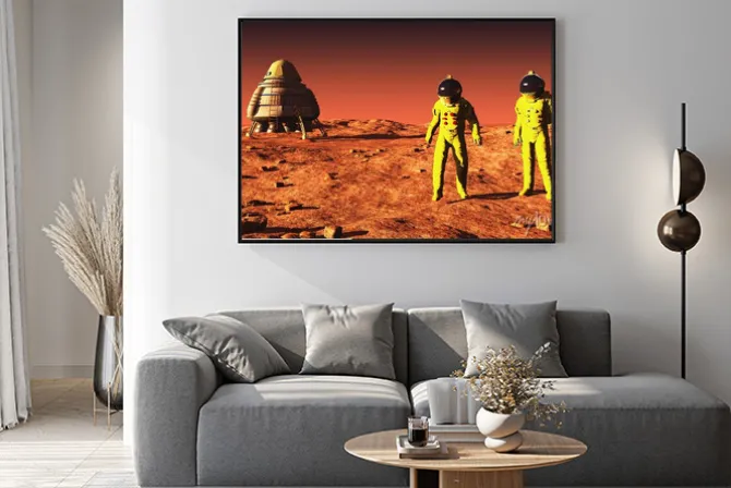 Plakat: On mars