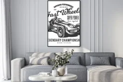 Plakat: Original vector illustration in vintage style. an old vintage