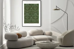 Plakat: Ornament roślinny w stylu william morris