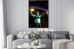 Plakat: Oslo - 8 sierpnia: rolling stones posiada koncert na valle hovin