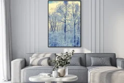 Plakat: Oszronione drzewa