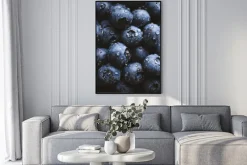 Plakat: Owoce jagody z kroplami wody