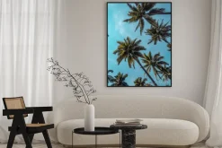 Plakat: Palmeras en verano en una playa de méxico