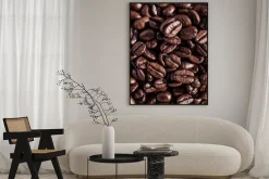 Plakat: Palone ziarna kawy fotografia