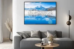 Plakat: Panoramiczny widok na piękną zimową scenerię cudów zimowych w