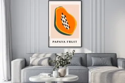 Plakat: Papaja abstrakcyjna ilustracja