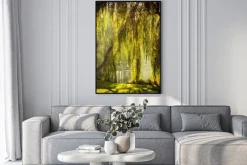 Plakat: Parku ze stawem i wierzby