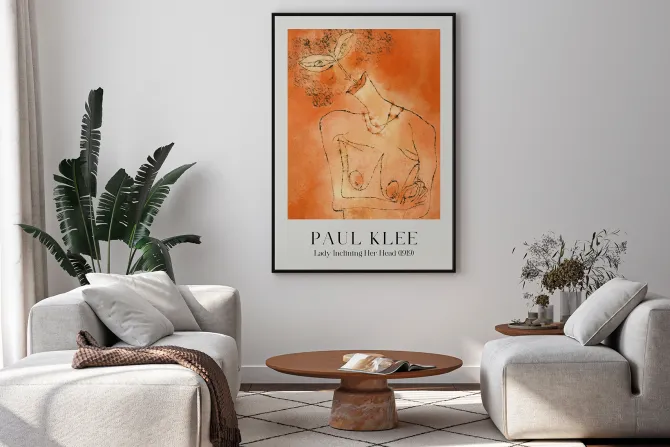 Plakat: Paul klee reprodukcja dama pochylająca głowę