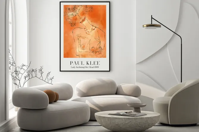 Plakat: Paul klee reprodukcja dama pochylająca głowę