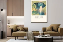 Plakat: Pejzaż reprodukcja hokusai wodospad yoro w kraju mino