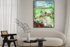 Plakat: Pejzaz akwarelowy