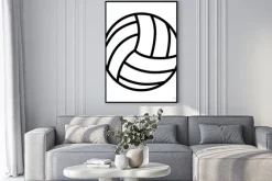 Plakat: Piłka siatkówka sztuka ikony dla aplikacji i witryn sportowych