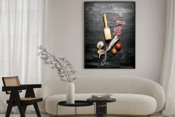 Plakat: Pikantne salami z pomidorami i czosnkiem.