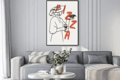Plakat: Pizza ilustracja w nowoczesnym stylu