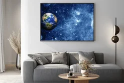 Plakat: Planeta ziemia w przestrzeni