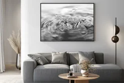 Plakat: Plusk wody monochromatyczny