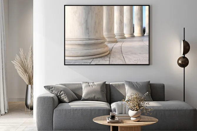 Plakat: Podstawa jońskimi kolumnami w jefferson memorial w waszyngtonie