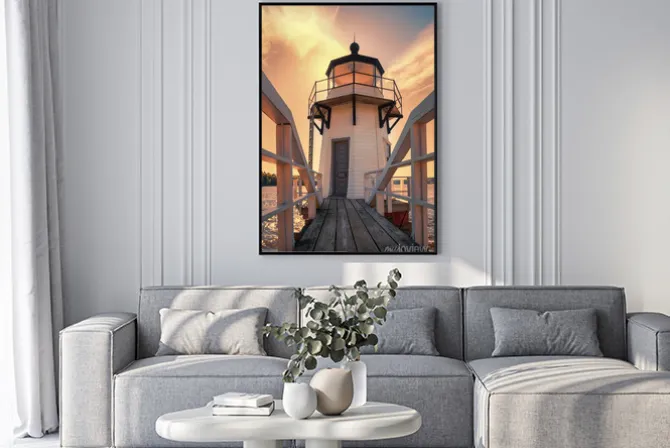 Plakat: Podwojenie point lighthouse w maine, usa