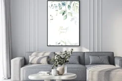 Plakat: Podziękowanie z eukaliptusem