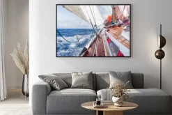 Plakat: Pokład żaglowca na morzu